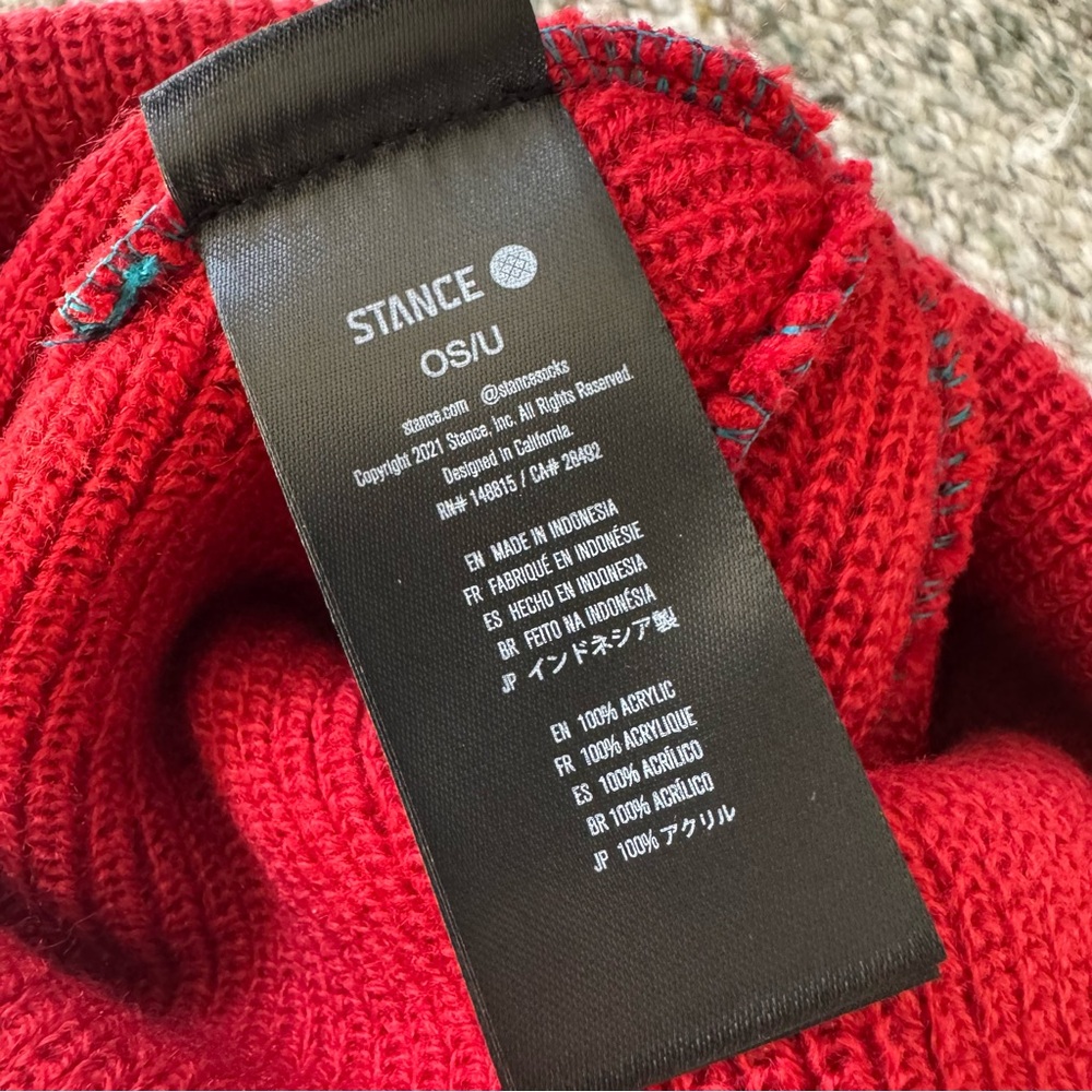 STANCE - ICON 2 SHALLOW BEANIE RED - Picture 10 of 12